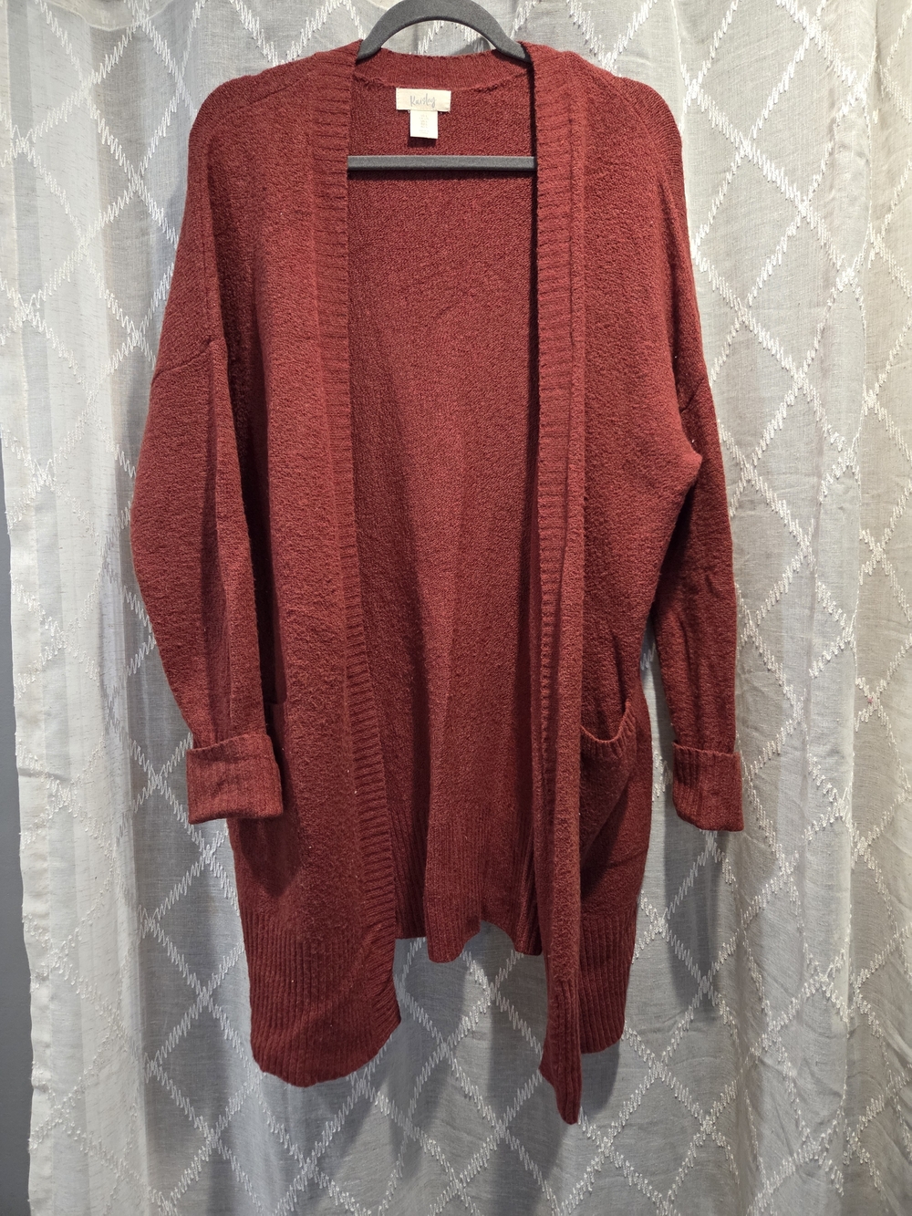 Kaisely Open-Front Cardigan Sweater - Rust